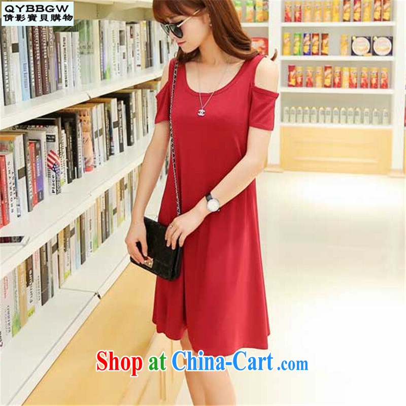MS ANISSA WONG shadow baby 2015 new Korean relaxed, generation, your shoulders short-sleeved and knee skirt the Code women dresses pre-sale light gray L, Ms Anissa Wong shadow baby shopping (QYBBGW), online shopping
