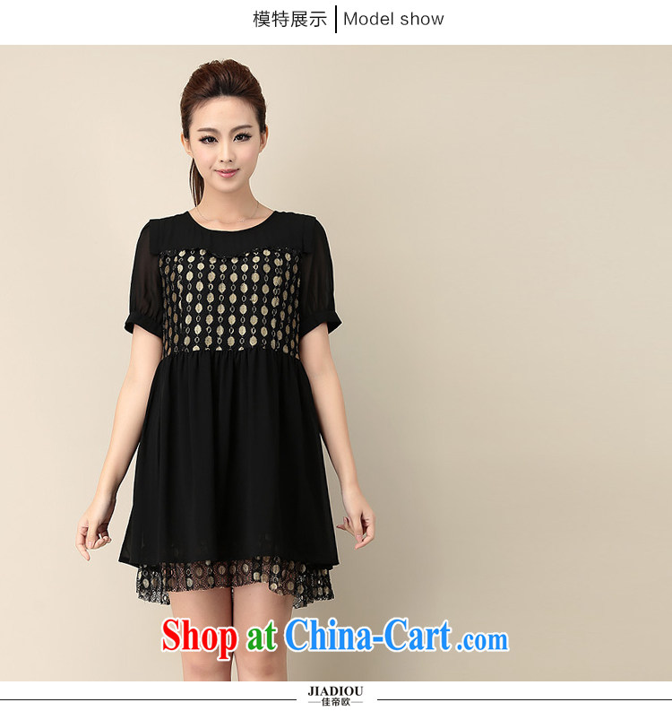 Better the Dili Europe summer 2015 new XL fat girl graphics thin dresses and elegant lace stitching 100 hem skirt black large code 5 XL pictures, price, brand platters! Elections are good character, the national distribution, so why buy now enjoy more preferential! Health