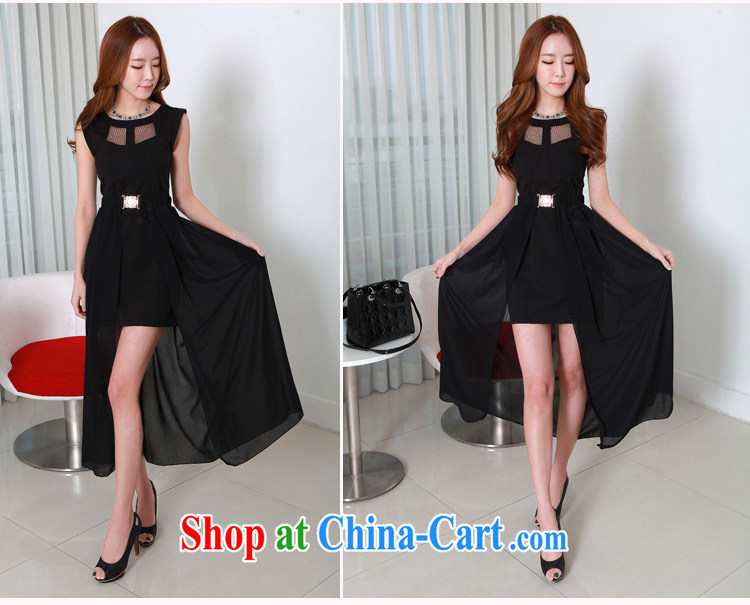 Land is the Yi, female 2015 summer new Korean version of sexy Web yarn thick MM spell series dress the material with removable two through snow woven short-black 4XL pictures, price, brand platters! Elections are good character, the national distribution, so why buy now enjoy more preferential! Health