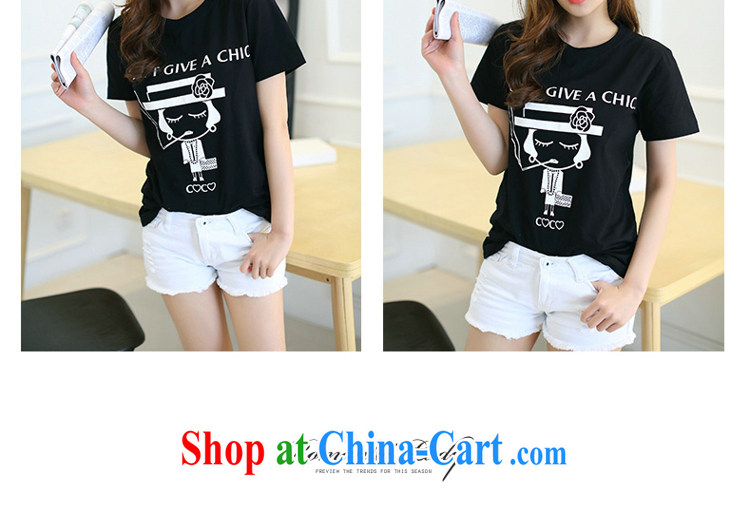 Optimize products, and indeed increase, women mm thick 2015 summer stamp graphics thin thick sister leisure short-sleeved T shirt black 4 XL pictures, price, brand platters! Elections are good character, the national distribution, so why buy now enjoy more preferential! Health