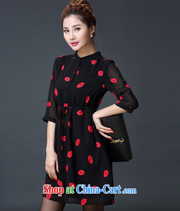 Five Rams City 2015 new thick sister summer and indeed increase, female fat MM casual dress with thick, graphics thin, red lips dress 183 black 5 XL recommendations 180 - 200 pictures, price, brand platters! Elections are good character, the national distribution, so why buy now enjoy more preferential! Health