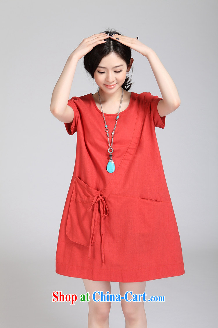 Beibei, 2015 performances, linen cotton Ma dresses red M pictures, price, brand platters! Elections are good character, the national distribution, so why buy now enjoy more preferential! Health