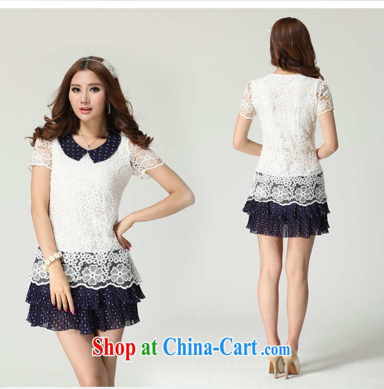 Optimize m Beauty Package Mail Delivery new, large, female dot over short-sleeved lace dress cake skirt white 4XL pictures, price, brand platters! Elections are good character, the national distribution, so why buy now enjoy more preferential! Health