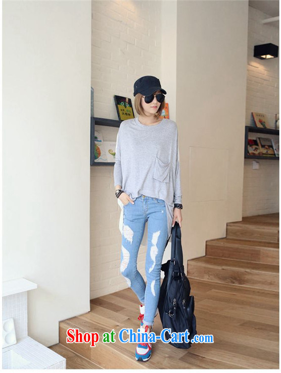 Beibei, 2015 loose the snow version woven stitching T-shirt large gray code are code pictures, price, brand platters! Elections are good character, the national distribution, so why buy now enjoy more preferential! Health