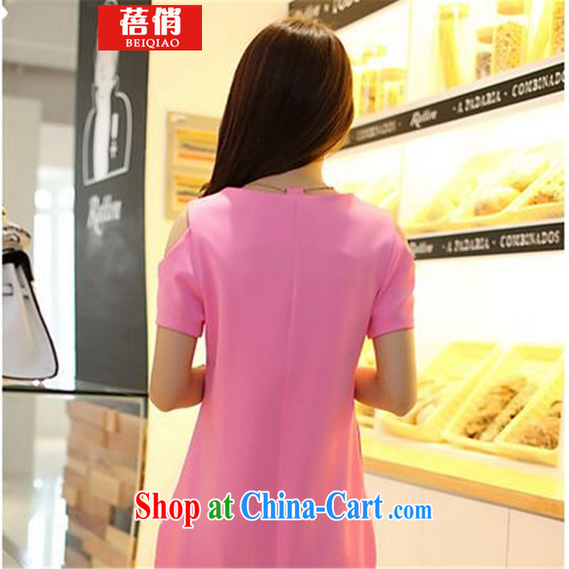 Mrs Ingrid Yeung, 2015 mm thick summer is indeed the XL female Korean video thin beauty thick sister dresses pink large code 4 XL, Pei, (BEIQIAO), shopping on the Internet