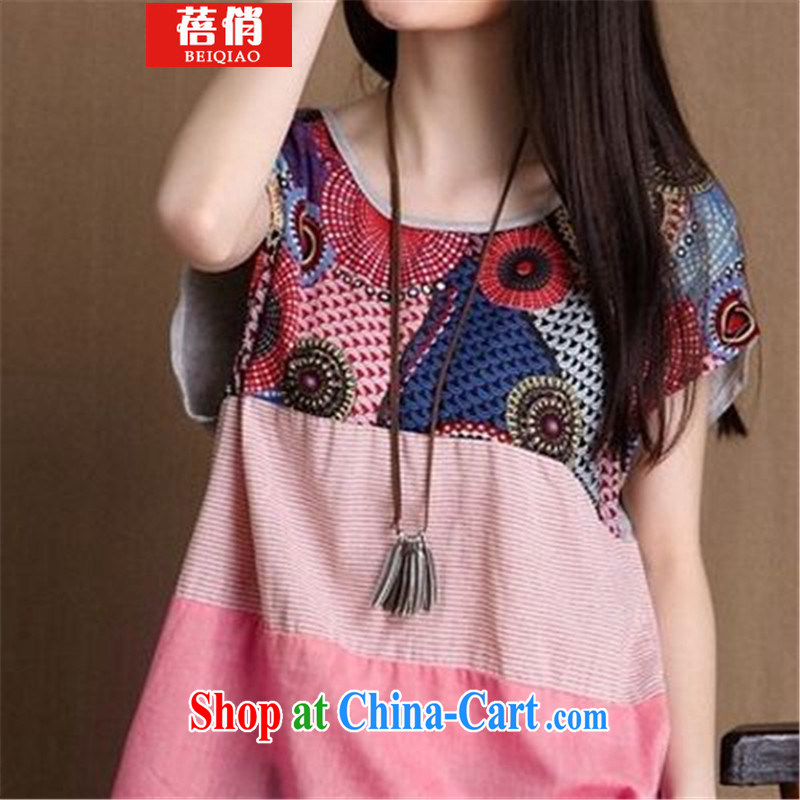 Pauline 2015 for larger women, female, stamp duty cotton the stitching round-collar is not under the rules before T pension arts female big red code XXL, Mrs Ingrid, (BEIQIAO), shopping on the Internet