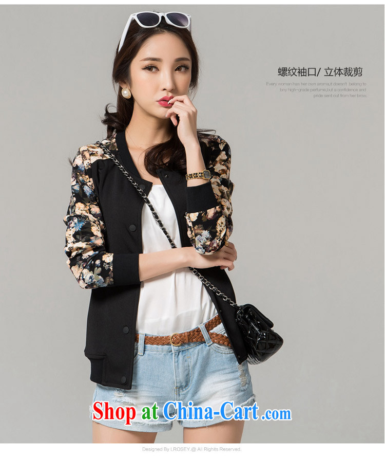 blue if the water increase, women 2015 spring new Korean Version Stamp sleeves T-shirt baseball uniform stitching College wind thick mm small jacket and indeed increase female black XL pictures, price, brand platters! Elections are good character, the national distribution, so why buy now enjoy more preferential! Health