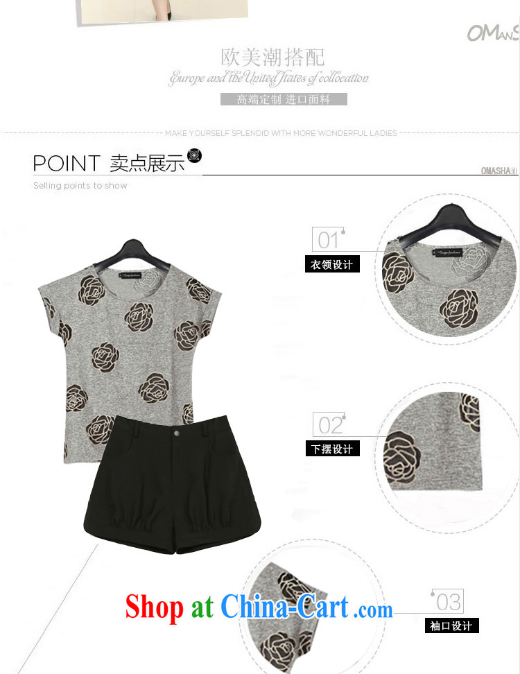 MR HENRY TANG year maximum code female summer new leisure two-piece short-sleeved cotton shirt T thick woman Kit + shorts gray + Black shorts/1515 XL 5 185 - 195 Jack left and right pictures, price, brand platters! Elections are good character, the national distribution, so why buy now enjoy more preferential! Health