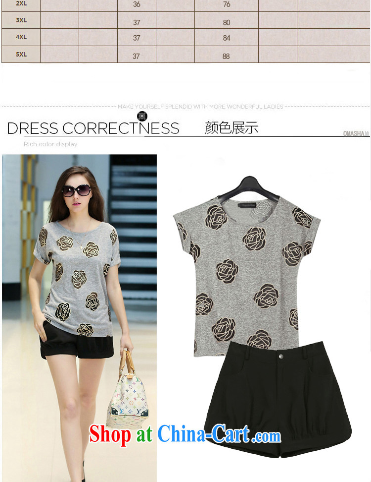 MR HENRY TANG year maximum code female summer new leisure two-piece short-sleeved cotton shirt T thick woman Kit + shorts gray + Black shorts/1515 XL 5 185 - 195 Jack left and right pictures, price, brand platters! Elections are good character, the national distribution, so why buy now enjoy more preferential! Health