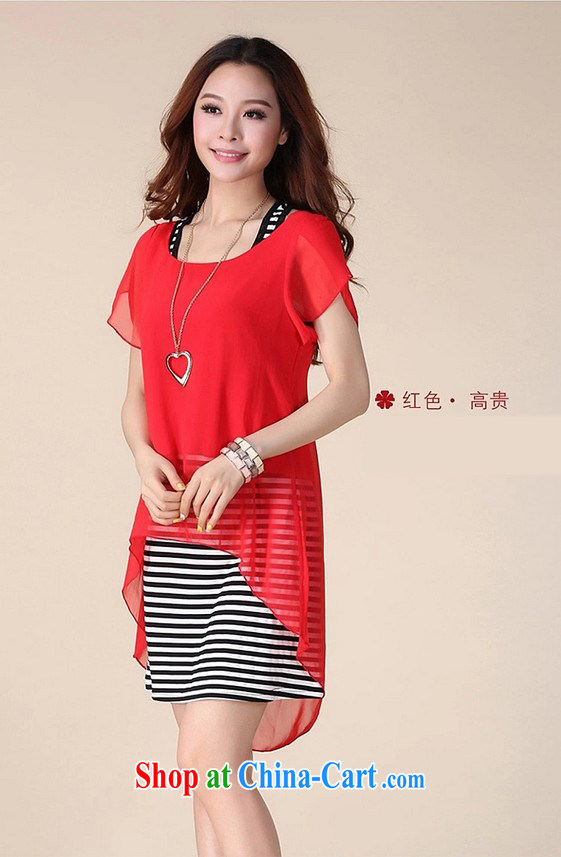 Micro-terrace spring and summer new 2015 Korean version thick MM female striped short-sleeved snow spinning two-piece the code dress 029 blue XXXL pictures, price, brand platters! Elections are good character, the national distribution, so why buy now enjoy more preferential! Health