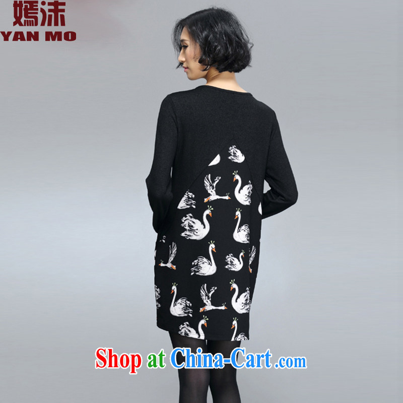 He droplets spring 2015 new loose the code Dress Shirt female Y 5016 black XXXXL interviews, bubbles (yanmo), shopping on the Internet