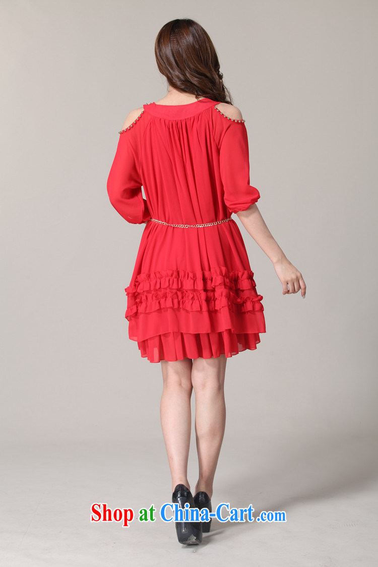 618 to the land is still the Yi 2015 summer new, large, female Korean version of yuan style rivets short-sleeved dresses to wear 100 - 250 Jack red 6 XL pictures, price, brand platters! Elections are good character, the national distribution, so why buy now enjoy more preferential! Health