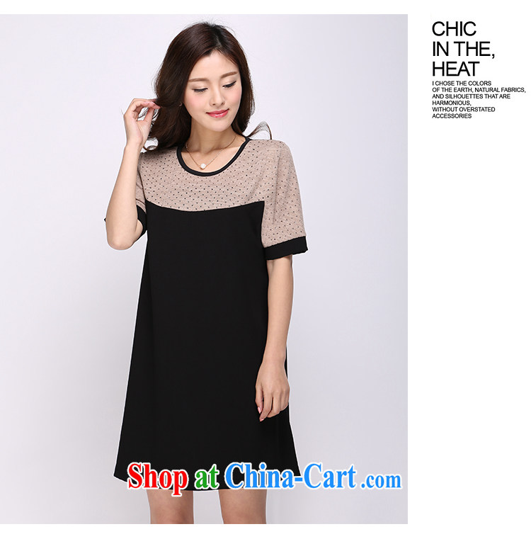 Laurie, flowers and indeed increase, female fat mm summer new 2015 round-collar short-sleeve loose dress 1135 black 6 XL pictures, price, brand platters! Elections are good character, the national distribution, so why buy now enjoy more preferential! Health