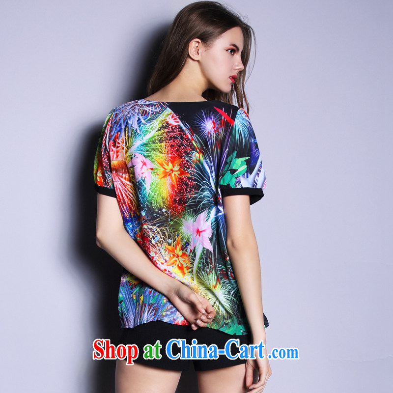 Of 200 staff in Europe and jack on New and indeed increase, female fat MM summer wear thick sister short-sleeved snow woven T Snow woven T-shirt, 1617 photo color the code 5 200 XL about Jack, and Director (Smeilovly), shopping on the Internet