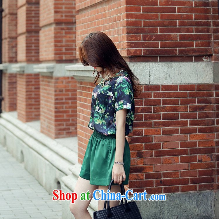 1000 green summer 2015 New, and indeed increase, female Korean thick MM loose stamp graphics thin T-shirt + shorts Leisure package Women 8955 green 5 XL 175 - 200 Jack left and right pictures, price, brand platters! Elections are good character, the national distribution, so why buy now enjoy more preferential! Health