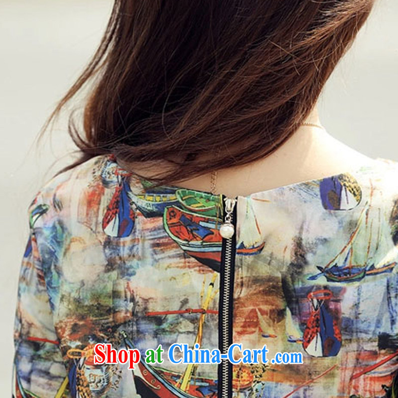economy first and foremost in Europe and declared the code female summer new stamp graphics thin two-piece on the MM root yarn short-sleeved T shirt T-shirt + black short pants 7171 #3 XL 145 - 155 Jack left and right, purple long-sun, shopping on the Internet