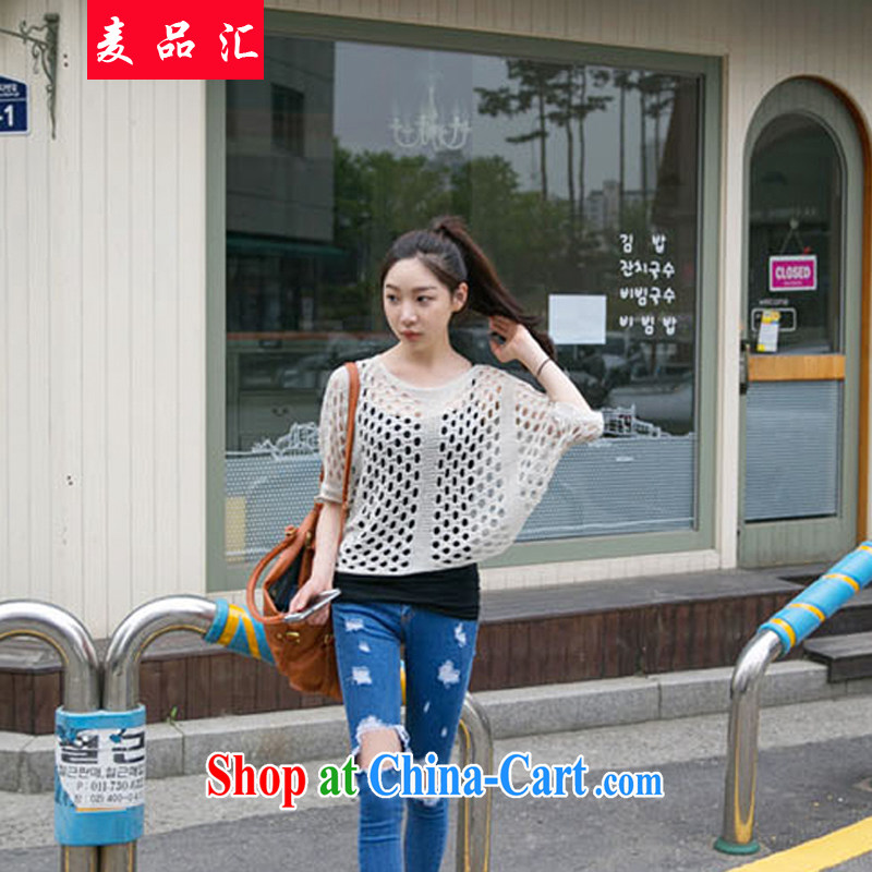 Mr MAK, Exchange 2015 summer new Korean version XL mm thick loose video thin bat sleeves knitted smocks Openwork short, thin coat T pension 7103 cool, crystal clear color 3XL, Mak, sinks, and shopping on the Internet