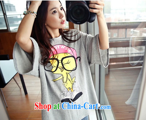 Hi Margaret slavery summer King King, female T shirt relaxed and stylish dyeing card pattern cotton shirt A 7989 the large gray code 3XL pictures, price, brand platters! Elections are good character, the national distribution, so why buy now enjoy more preferential! Health