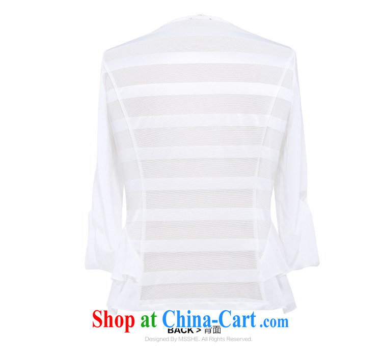 MSSHE XL ladies' 2015 new spring style 100 a kernel for cultivating V collar jacket 2797 white 3XL pictures, price, brand platters! Elections are good character, the national distribution, so why buy now enjoy more preferential! Health