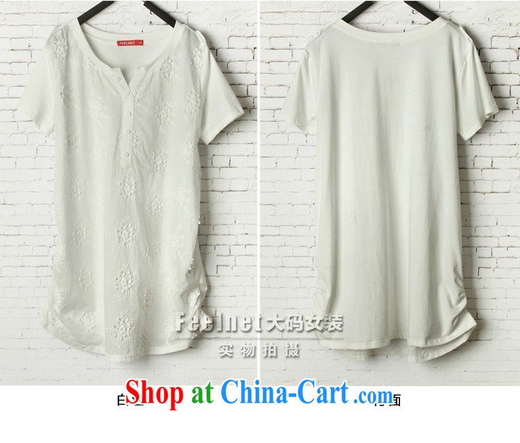 feelnet XL ladies' 2015 summer new, mm thick loose video thin Korean leisure short-sleeved T pension 1523 white 44 code - Recommendation 45 - 80 kg pictures, price, brand platters! Elections are good character, the national distribution, so why buy now enjoy more preferential! Health