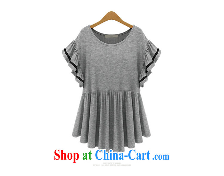 The 2015 summer Korean loose the fat XL elastic ultra-pop-up leisure flouncing short-sleeved shirt T female 200 jack may pass through 9013 black XXXL pictures, price, brand platters! Elections are good character, the national distribution, so why buy now enjoy more preferential! Health