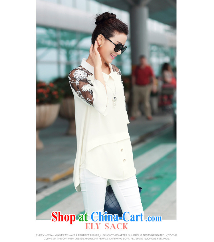 Funding Pak 2015 summer new thick mm larger female child for stitching lace cuff snow woven shirts shirt female Z 819 blue 4 XL pictures, price, brand platters! Elections are good character, the national distribution, so why buy now enjoy more preferential! Health