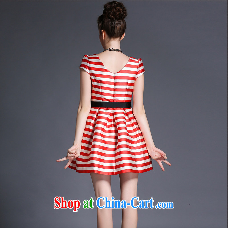 O'Neill could bring about 2015 spring and summer new products in Europe and America, more women with thick mm butterfly knot long cultivating graphics thin dresses red XL, facilitating access (AOFULI), shopping on the Internet