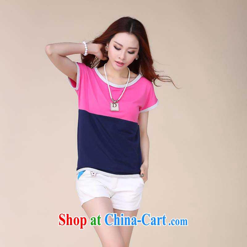 ge lai Mona Lisa 2015 summer New, and indeed increase, female video thin minimalist 100 ground cotton short-sleeved shirt T female DDS 026 red 3XL, Pavilion at Windsor, shopping on the Internet