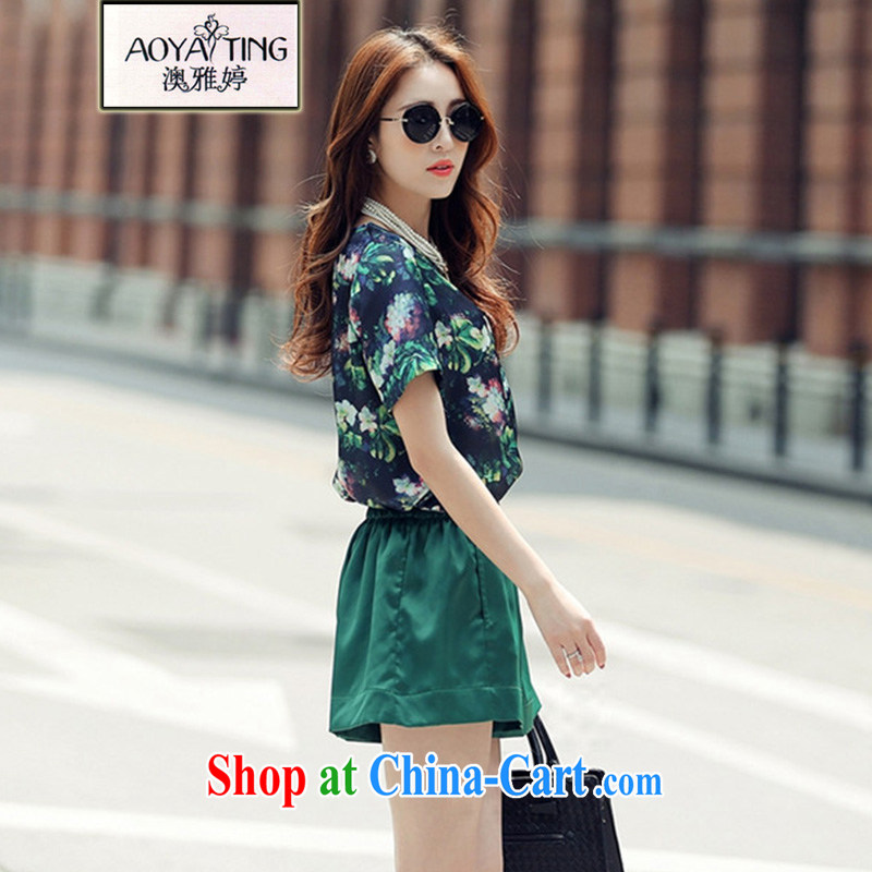 o Ya-ting 2015 New, and indeed increase, women with thick mm summer short-sleeved T shirt + shorts leisure suite 8955 green two-piece 5 XL recommends that you 175 - 200 jack, O Ya-ting (aoyating), online shopping