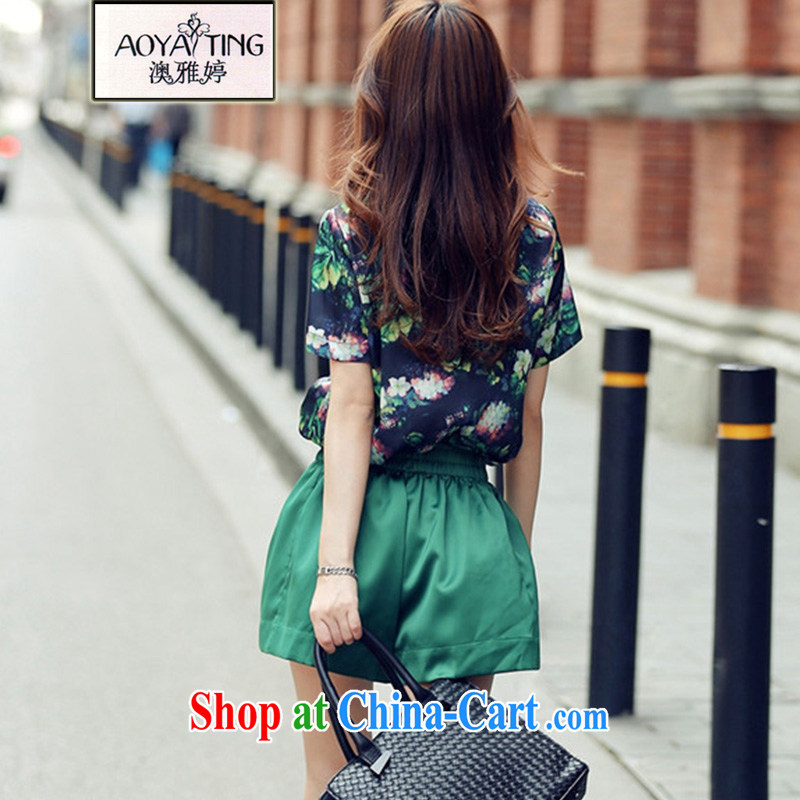 o Ya-ting 2015 New, and indeed increase, women with thick mm summer short-sleeved T shirt + shorts leisure suite 8955 green two-piece 5 XL recommends that you 175 - 200 jack, O Ya-ting (aoyating), online shopping