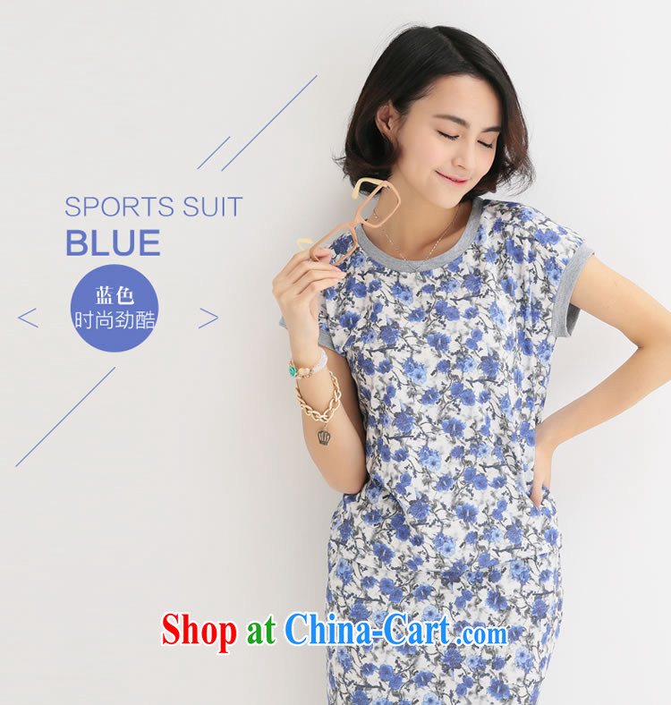 From here to 2015 summer new, larger 200Jack won graphics thin floral short skirt girls leisure suite 1127 blue XXXXL (220 - 260 ) jack pictures, price, brand platters! Elections are good character, the national distribution, so why buy now enjoy more preferential! Health