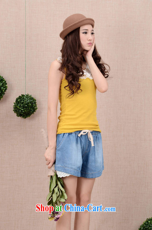 Estee Lauder ideal for summer 2015, 200 Jack thick sister mm and indeed XL denim shorts Elasticated waist lace stitching relaxed casual graphics thin hot pants girl dark blue 3XL (recommendations 170 - 200 jack) pictures, price, brand platters! Elections are good character, the national distribution, so why buy now enjoy more preferential! Health