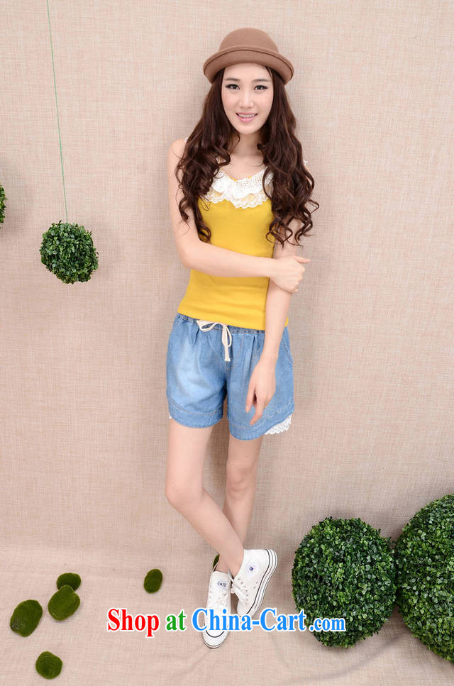 Estee Lauder ideal for summer 2015, 200 Jack thick sister mm and indeed XL denim shorts Elasticated waist lace stitching relaxed casual graphics thin hot pants girl dark blue 3XL (recommendations 170 - 200 jack) pictures, price, brand platters! Elections are good character, the national distribution, so why buy now enjoy more preferential! Health