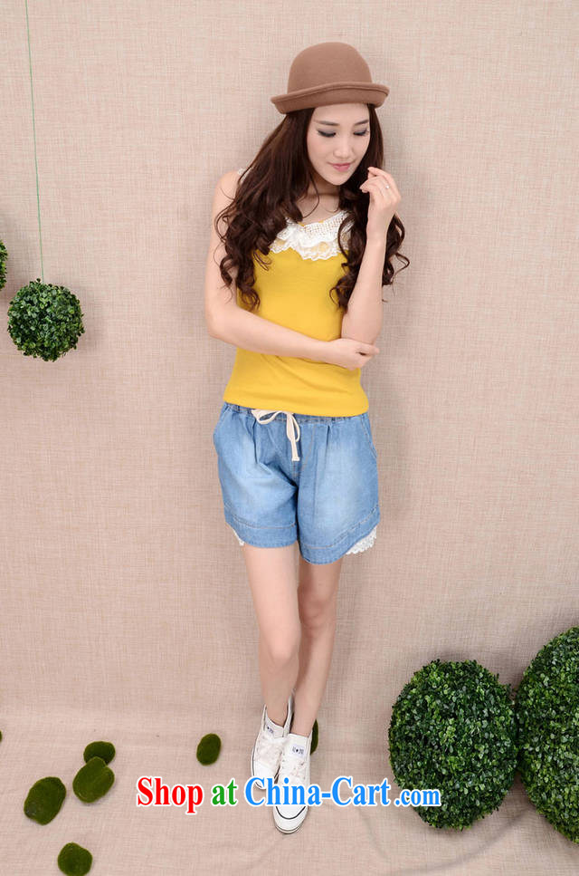 Estee Lauder ideal for summer 2015, 200 Jack thick sister mm and indeed XL denim shorts Elasticated waist lace stitching relaxed casual graphics thin hot pants girl dark blue 3XL (recommendations 170 - 200 jack) pictures, price, brand platters! Elections are good character, the national distribution, so why buy now enjoy more preferential! Health