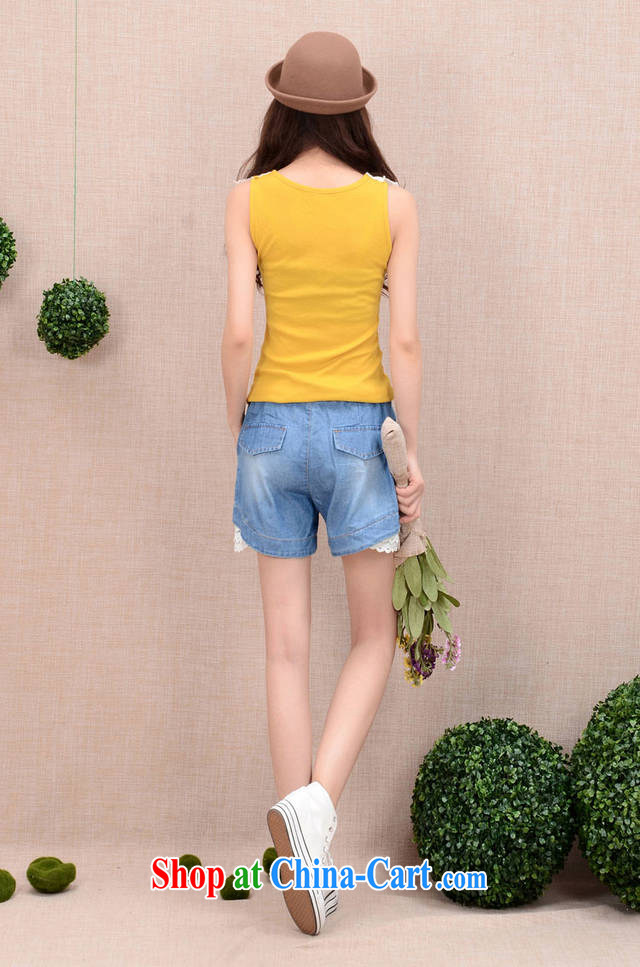 Estee Lauder ideal for summer 2015, 200 Jack thick sister mm and indeed XL denim shorts Elasticated waist lace stitching relaxed casual graphics thin hot pants girl dark blue 3XL (recommendations 170 - 200 jack) pictures, price, brand platters! Elections are good character, the national distribution, so why buy now enjoy more preferential! Health