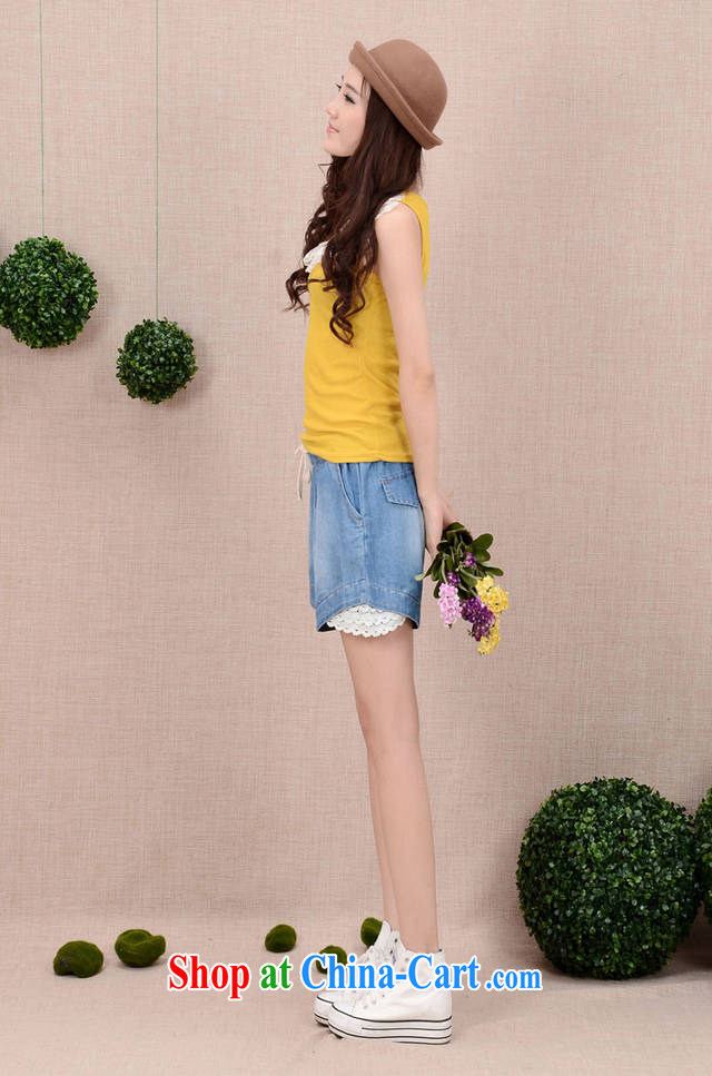 Estee Lauder ideal for summer 2015, 200 Jack thick sister mm and indeed XL denim shorts Elasticated waist lace stitching relaxed casual graphics thin hot pants girl dark blue 3XL (recommendations 170 - 200 jack) pictures, price, brand platters! Elections are good character, the national distribution, so why buy now enjoy more preferential! Health