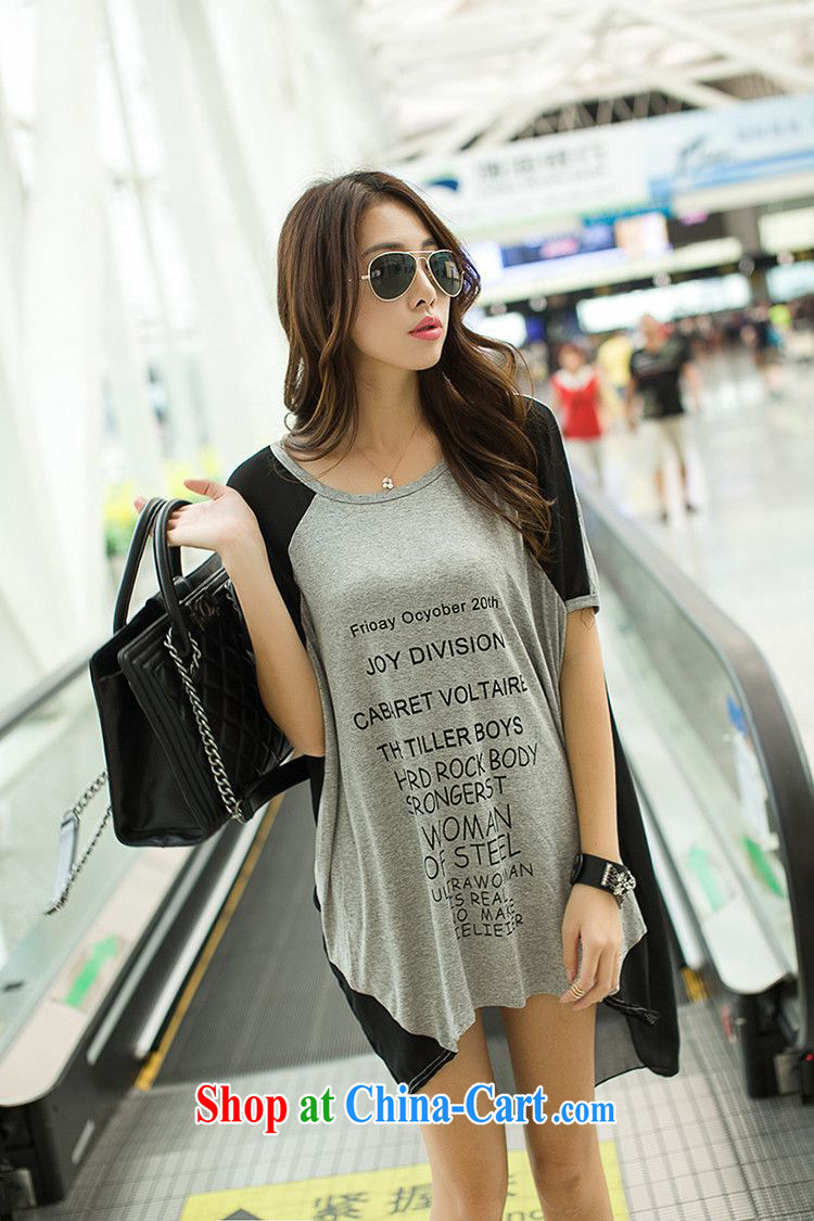 Flexible early 2015 Korean edition large edition female T-shirts loose short-sleeve half sleeve short before long after Korean summer 200 jack can wear a gray are code pictures, price, brand platters! Elections are good character, the national distribution, so why buy now enjoy more preferential! Health