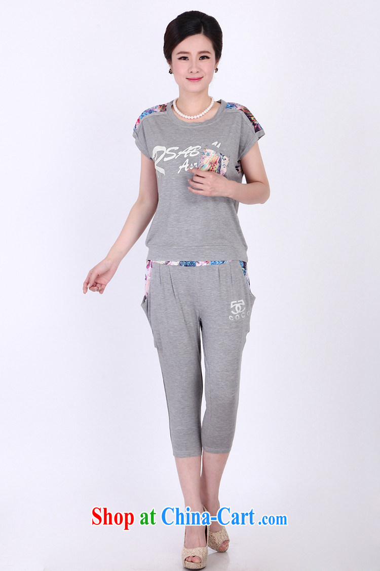 Brown jeep (BROWNG) 2015 new female summer package the code women new mom with summer short-sleeve T shirt + pants light gray XXXXL pictures, price, brand platters! Elections are good character, the national distribution, so why buy now enjoy more preferential! Health