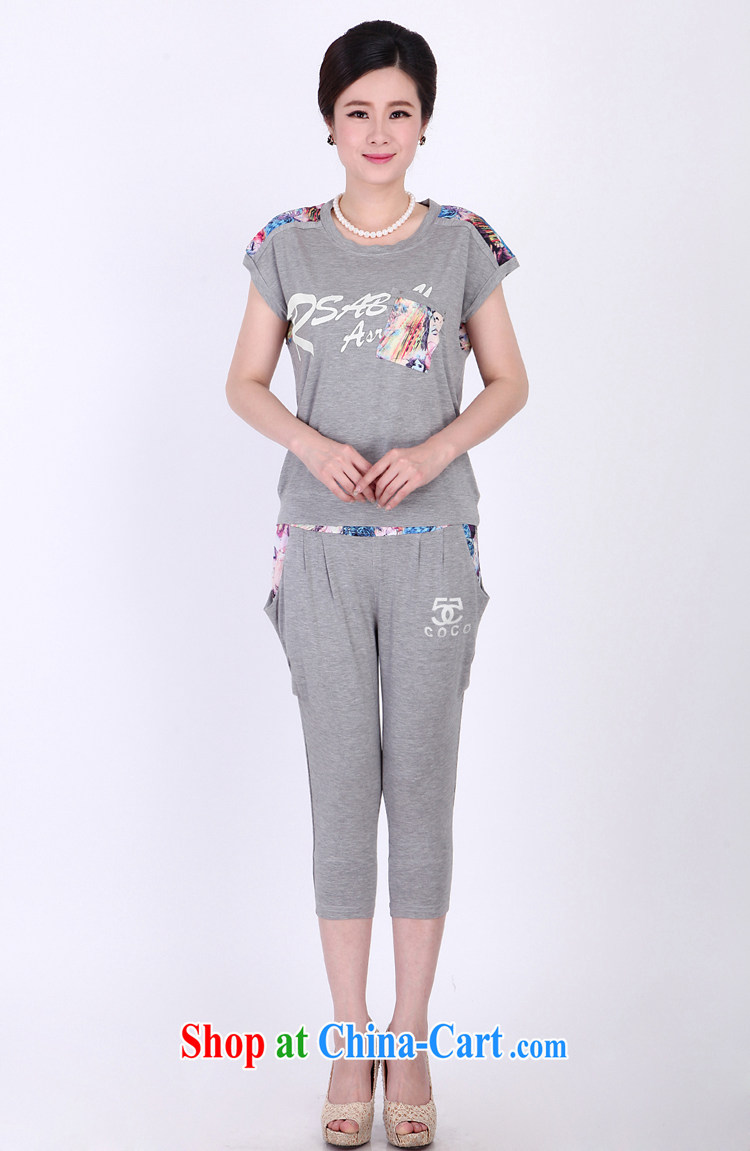 Brown jeep (BROWNG) 2015 new female summer package the code women new mom with summer short-sleeve T shirt + pants light gray XXXXL pictures, price, brand platters! Elections are good character, the national distribution, so why buy now enjoy more preferential! Health