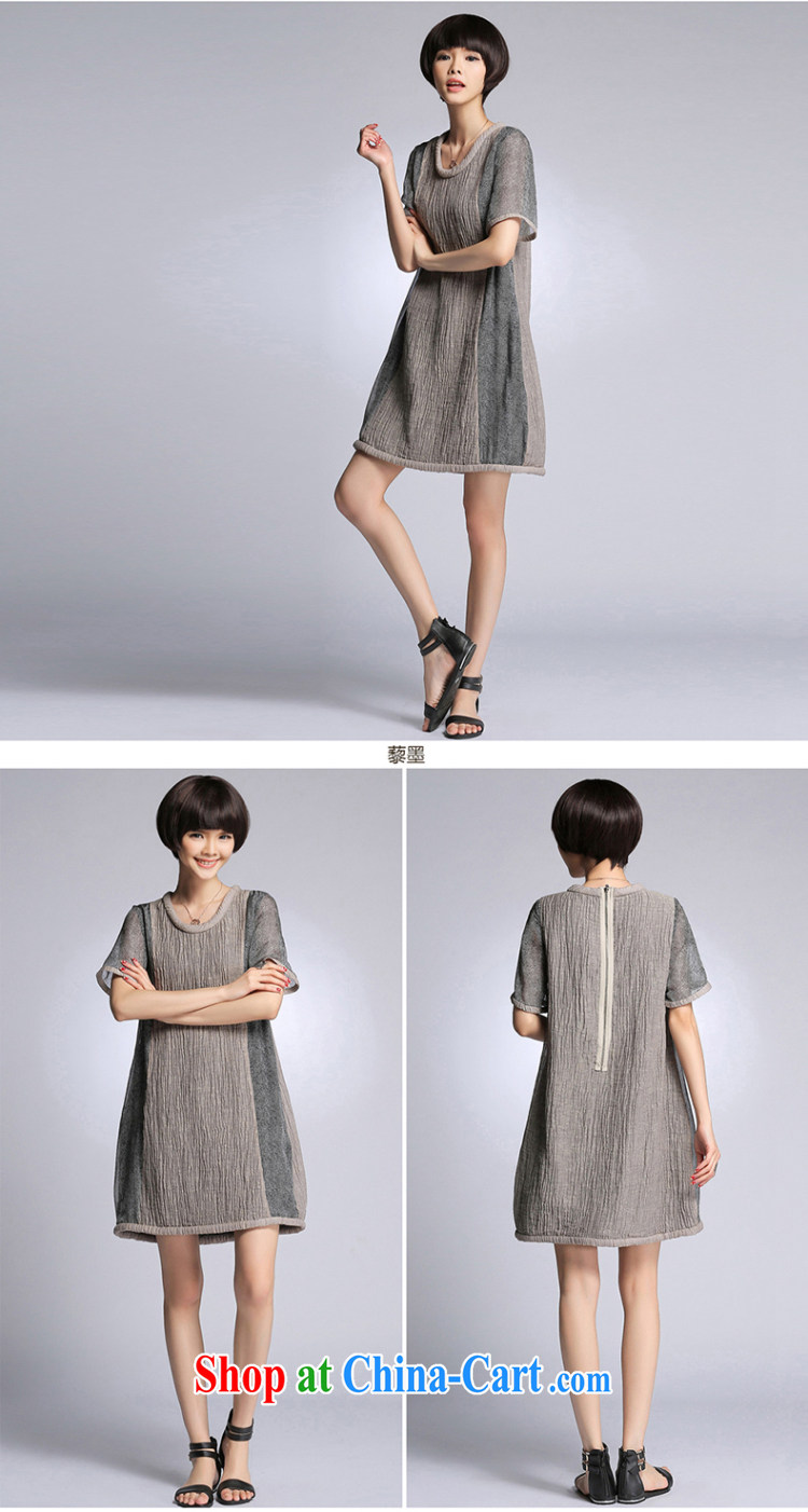In summer 2015, the United States and Europe, linen series spelling skirts loose thick mm female skirt thick, graphics thin, 8611 light gray XXXXL pictures, price, brand platters! Elections are good character, the national distribution, so why buy now enjoy more preferential! Health