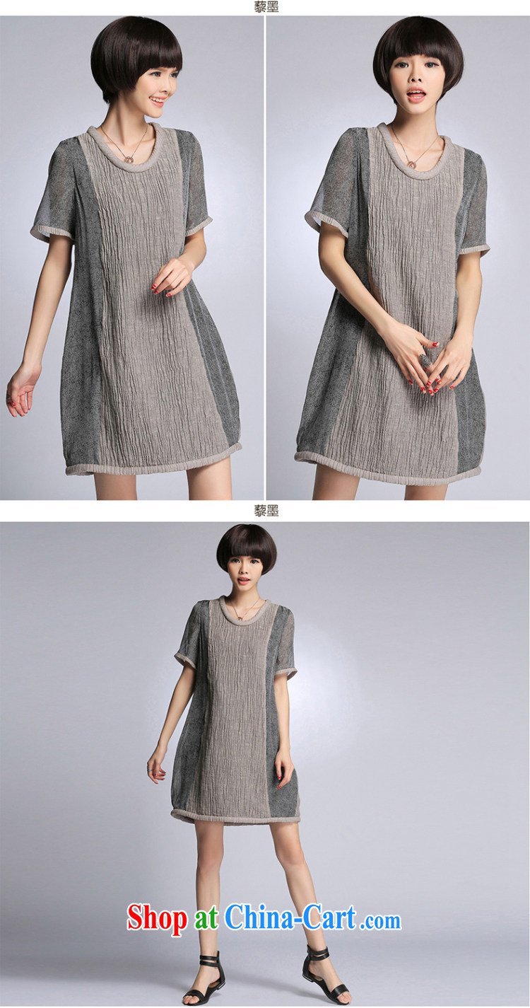 In summer 2015, the United States and Europe, linen series spelling skirts loose thick mm female skirt thick, graphics thin, 8611 light gray XXXXL pictures, price, brand platters! Elections are good character, the national distribution, so why buy now enjoy more preferential! Health