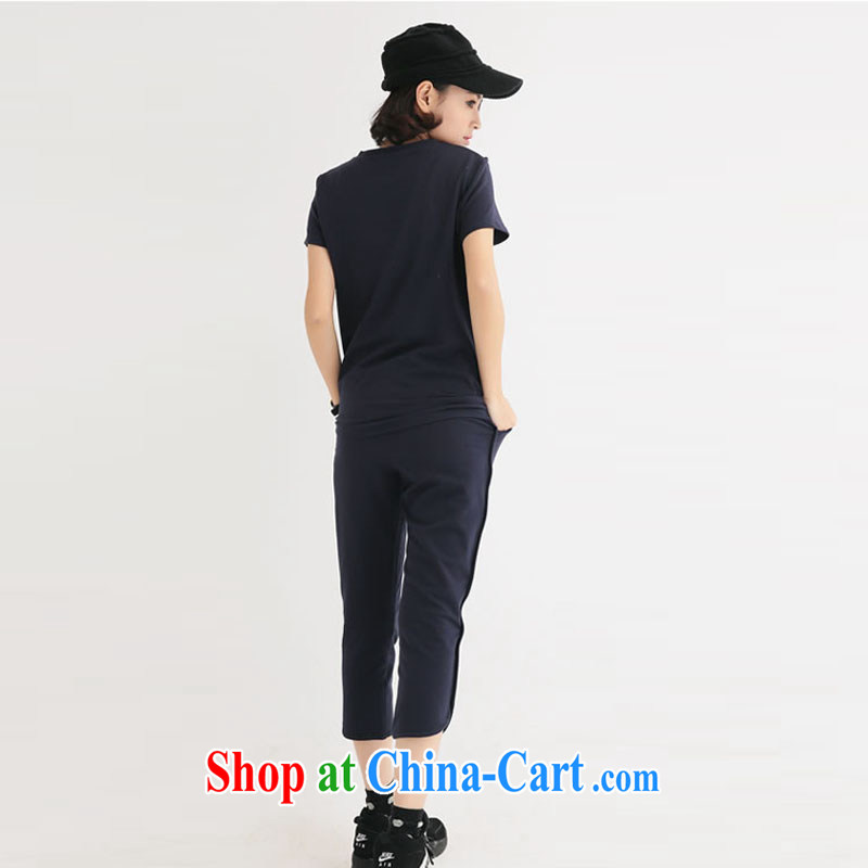 Here is the code female Kit 2015 thick, graphics thin girls summer stylish casual wear women 1128 BMW blue XXXXL (suitable for 160 - 180 jack) to debate (KOSHION), online shopping