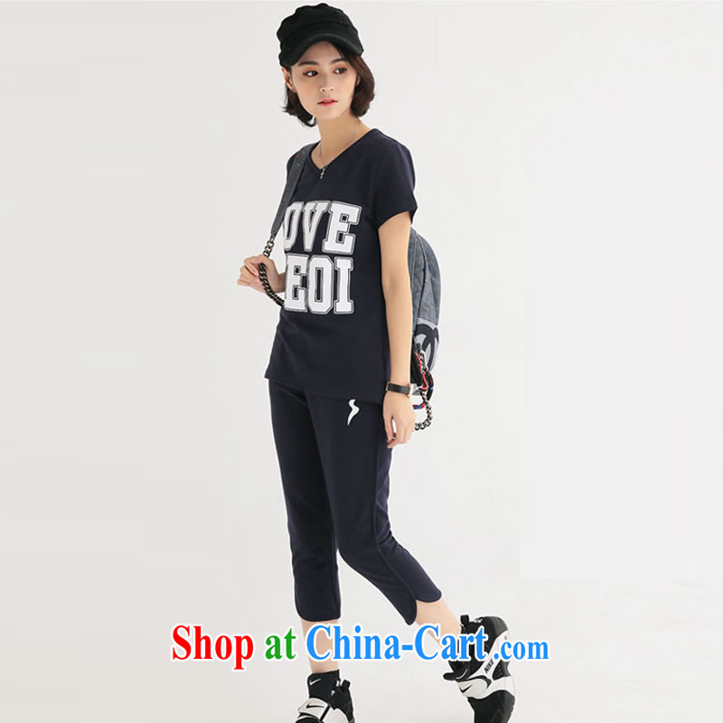 Here is the code female Kit 2015 thick, graphics thin girls summer stylish casual wear women 1128 BMW blue XXXXL (suitable for 160 - 180 jack) to debate (KOSHION), online shopping