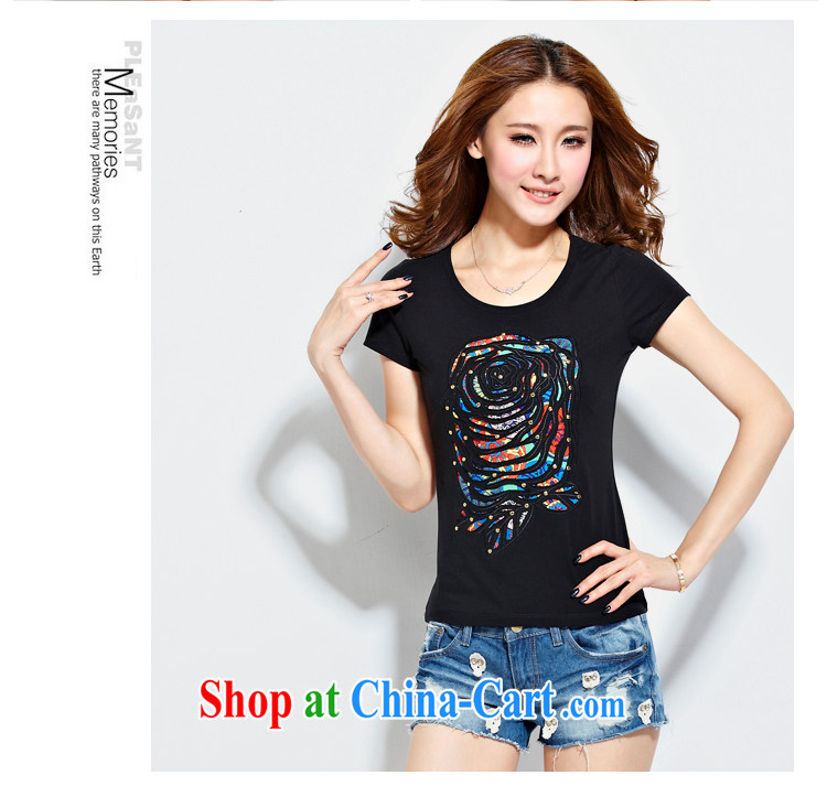 Crystal Bermuda, female Ethnic Wind T board summer 2015 new Korean girls embroidered flowers pure cotton short-sleeved T-shirt light gray 3 XL pictures, price, brand platters! Elections are good character, the national distribution, so why buy now enjoy more preferential! Health