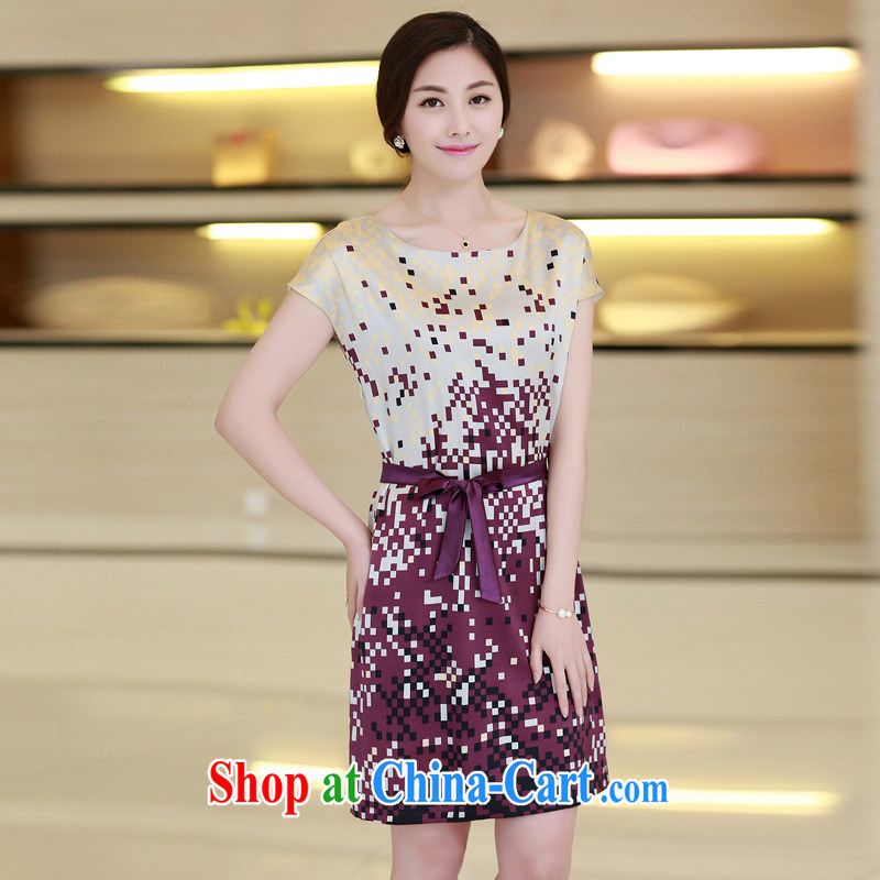 Princess Royal Seal 2015 new summer high-end ladies the beauty package and female mulberry silk silk-skirt 9916 picture color XXXXL, Princess Royal Seal (AUXOGAEA), online shopping