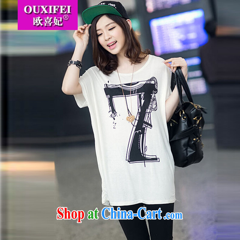The HI Princess summer 2015 new loose the code female, generation, Korean version thick MM bat T-shirt T blood short-sleeved female black King are code, the OSCE-hi Princess OUXIFEI), online shopping