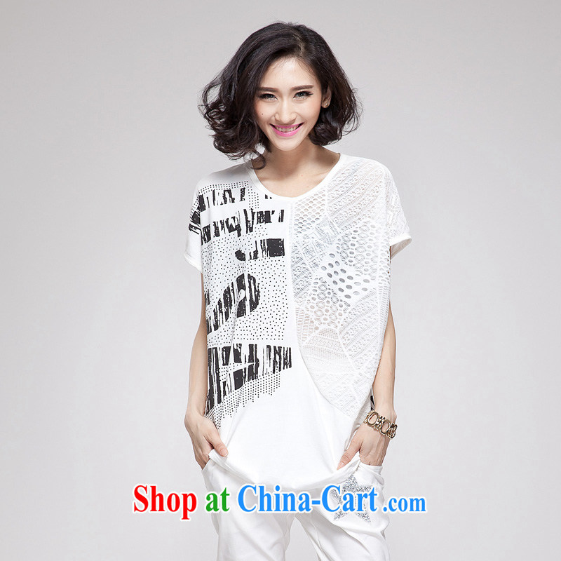 Good Palace Yan 2015 summer new in Europe and America, the T-shirt girls short-sleeved thick mm T-shirt loose video thin, long, 6953 S large white are code 150 - 200, good Palace Yan (shangongyan), online shopping