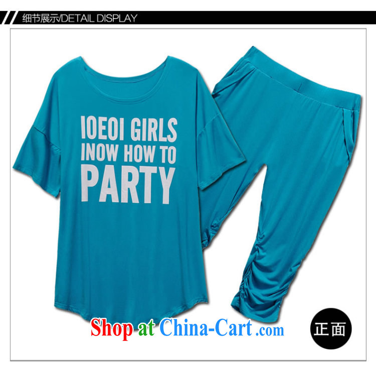 Here is summer 2015 new thick mm larger female video slim, T shirts and pants sport and leisure Package Women 1129 blue XXXL (150 - 180 ) jack pictures, price, brand platters! Elections are good character, the national distribution, so why buy now enjoy more preferential! Health