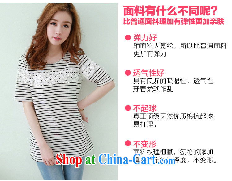 Morning would be 2015 summer new loose cotton short-sleeved T-shirt ladies' T-shirt Han version larger streaks girls T-shirt large number, long T shirt blue and white stripes 4 XL pictures, price, brand platters! Elections are good character, the national distribution, so why buy now enjoy more preferential! Health