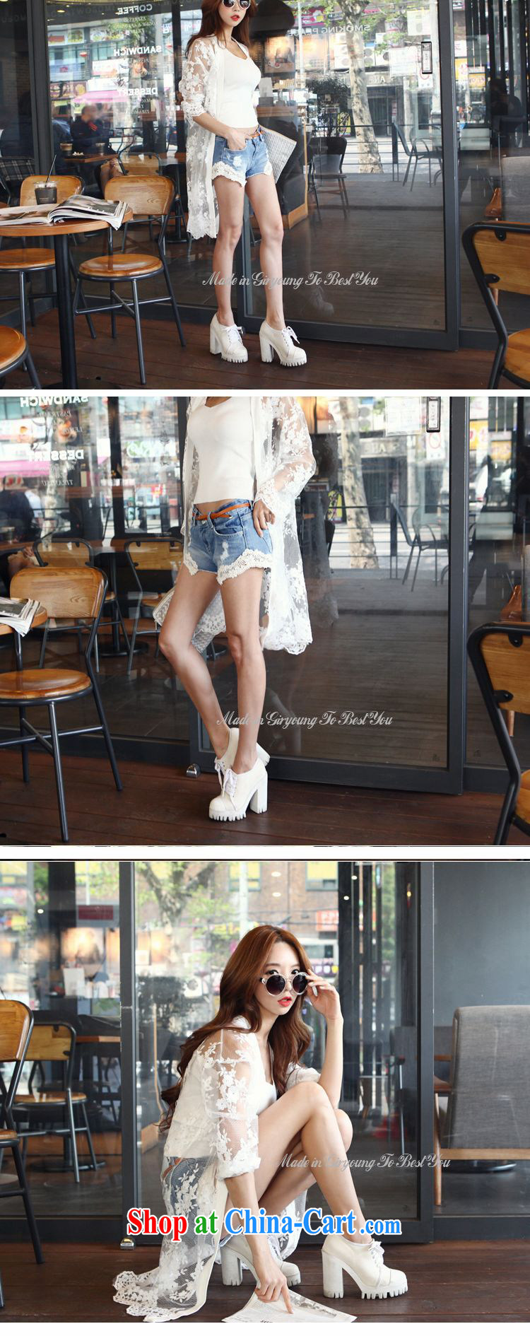The sum 2015 summer Korean version the Code women mm thick lace shirt sunscreen sexy shawl long snow woven cardigan lace jacket 200 jack can be seen wearing a white XXL pictures, price, brand platters! Elections are good character, the national distribution, so why buy now enjoy more preferential! Health